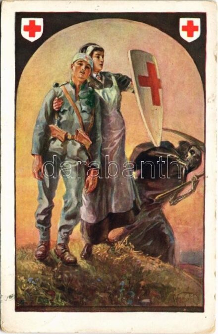 Verlegt vom Landes- und Frauenhilfsverein vom Roten Kreuze für Krain / Vöröskeresztes propaganda / WWI K.u.k. Red Cross propaganda (EK)