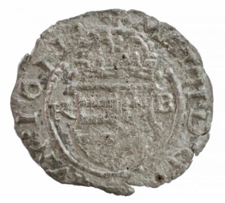 1611K-B Denár Ag 'II. Mátyás' kapszulában, tanúsítvánnyal (0,45g) T:2- a perem alsó részéből letört Huszár: 1139.,Unger II.: 868