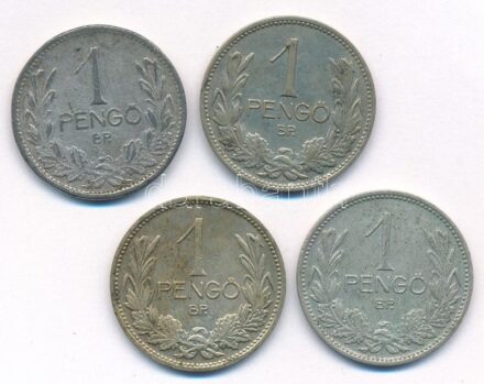 1927-1939. 1P Ag (4x) T:2,2- patina Adamo P6