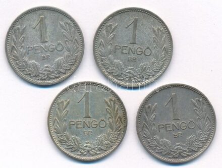 1927-1939. 1P Ag (4x) T:2 patina Adamo P6