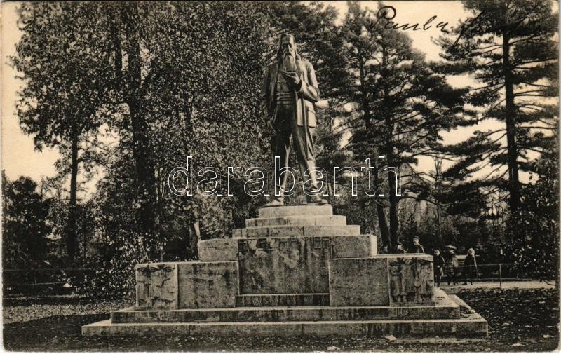 1916 Linz, Stelzhamer-Denkmal im Volksgarten / monument (fa)