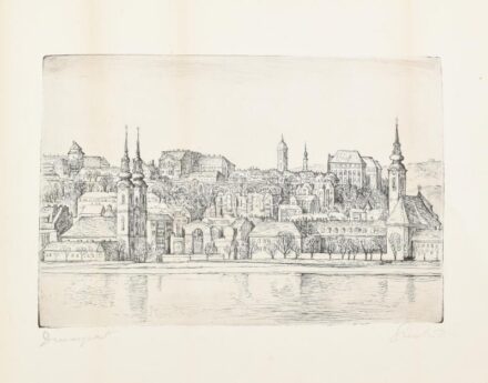 Szabó Vladimir (1905-1991): Buda. Rézkarc, papír. Jelzett 19x29 cm