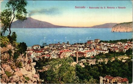 1925 Sorrento, Panorama da S. Antonio e Vesuvio (EK)