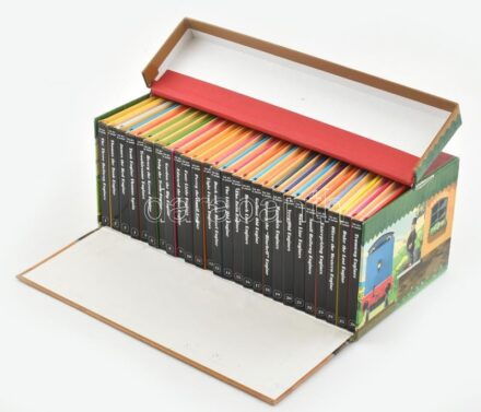 Awdry, Wilbert: Thomas the Tank Engine. The Classic Library. Contains all 26 original books from the Railway Series by the Rev. W. Awdry. In original box. / Thomas, a gőzmozdony. A klasszikus mesekönyv-sorozat mind a 26 kötete. Angol nyelven.