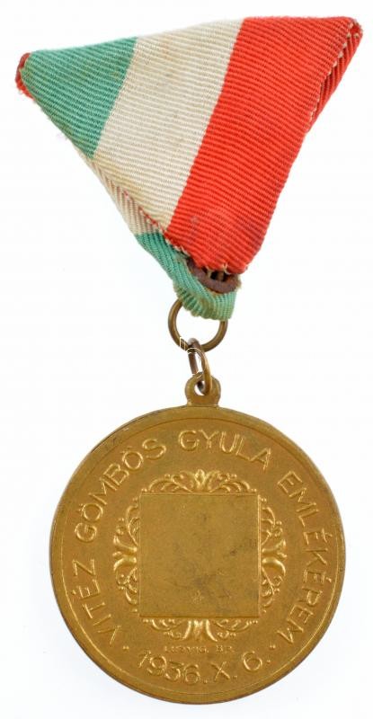 ~1936. 'Becsülettel a Hazáért - MOVE (Magyar Országos Véderő Egylet) / Vitéz Gömbös Gyula Emlékérem' aranyozott fém kitüntetés mellszalagon, 'LUDVIG BP' gyártói jelzéssel (40mm) T:1- - Image 2