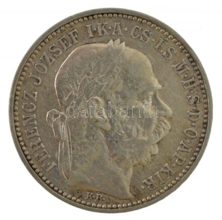 1896KB 1K Ag 'Ferenc József' kapszulában T:2 patina Adamo K5