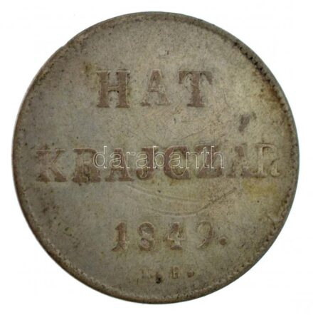 1849NB 6kr Ag kapszulában T:2- patina Adamo B3