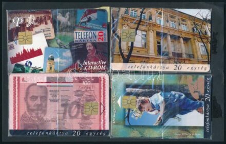 1995-1998 4 db 20 egységes kis példányszámú telefonkártya bontatlan csomagolásban