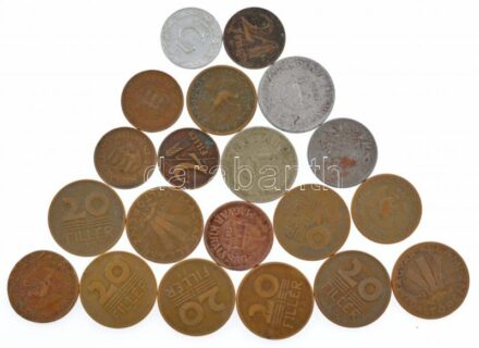 1917-1964. 20db vegyes fémpénz T:2-3