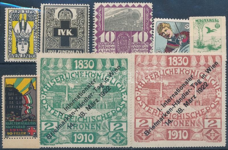 cca 1916 8 db k.u.k. levélzáró Ferenc József Jubileum, Károly király, stb.