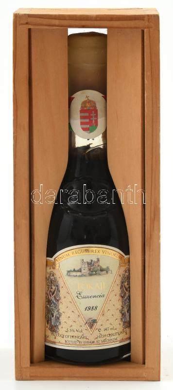 1988 Evinor Tokaji Aszú esszencia, fa díszdobozban, 0,2 l