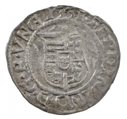 1551K-B Denár Ag 'I. Ferdinánd' kapszulában, tanúsítvánnyal (0,44g) T:2 karc Hungary 1551K-B Denar Ag 'Ferdinand I' in capsule with certificate (0,44g) C:XF scratch Huszár: 935., Unger II.: 745.a