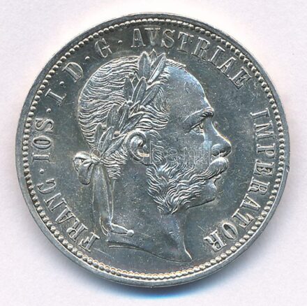 Ausztria 1883. 1Fl Ag 'Ferenc József' kapszulában, tanúsítvánnyal T:1- patina, kis ü, kis ph Austria 1883. 1 Florin Ag 'Franz Joseph' in capsule with certificate C:AU patina, small ding, small edge error Krause KM#2222