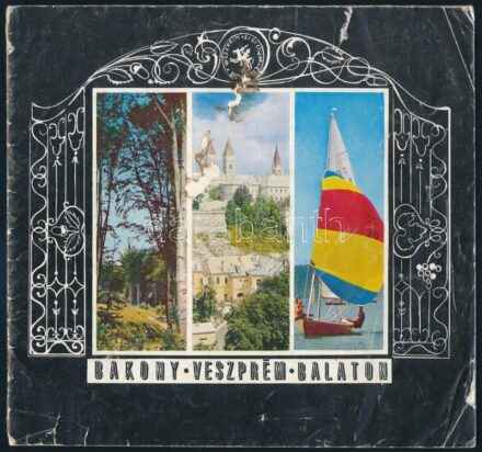 cca 1970 Bakony-Veszprém-Balaton, képes idegenforgalmi prospektus, kissé viseltes állapotban
