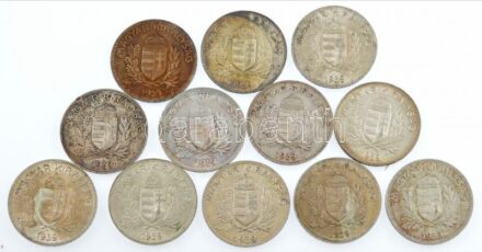 1939. 1P Ag (12x) T:1-,2 patina Adamo P6