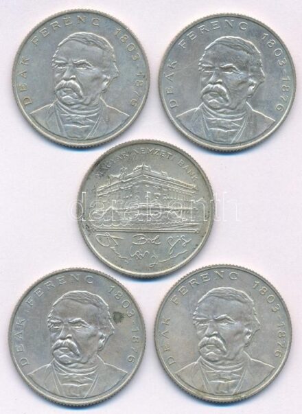1993-1994. 200Ft Ag 'MNB', 'Deák' (5x, közte 2xklf) T:1-,2 Adamo F13, F13.1