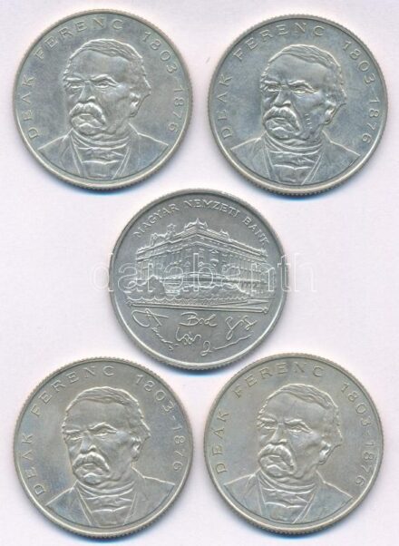 1993-1994. 200Ft Ag 'MNB', 'Deák' (5x, közte 2xklf) T:1-,2 Adamo F13, F13.1