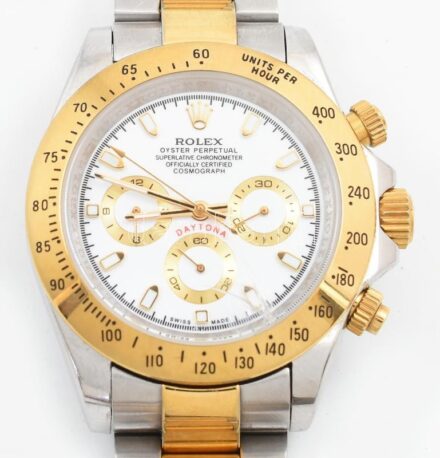 Rolex replika automata karóra, sérült üveggel, működik, d: 4,5 cm