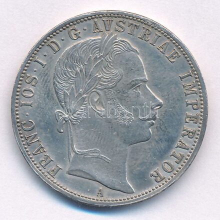 Ausztria 1860A 1Fl Ag 'Ferenc József' T:1- kis ph., patina Austria 1860A 1 Florin Ag 'Franz Joseph' C:AU small edge error, patina Krause KM#2219