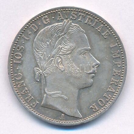 Ausztria 1861A 1Fl Ag 'Ferenc József' T:1- kis ph., patina Austria 1861A 1 Florin Ag 'Franz Joseph' C:AU small edge error, patina Krause KM#2219