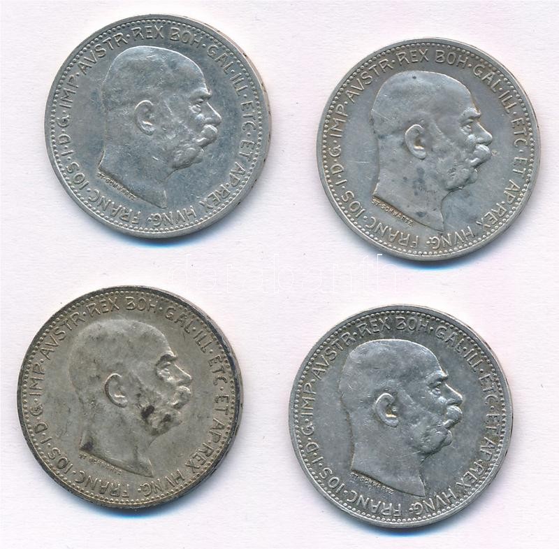 Ausztria 1913. 1K Ag (4x) 'Ferenc József' T:2 Austria 1913. Corona Ag (4x) 'Franz Joseph' C:XF Krause KM# 2820