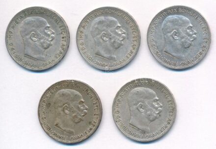 Ausztria 1915. 1K Ag 'Ferenc József' (5x) T:2 Austria 1915. Corona Ag 'Franz Joseph' (5x) C:XF Krause KM# 2820