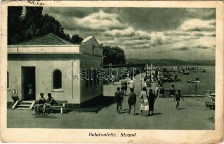 1939 Balatonlelle, strand (kis szakadás / small tear)