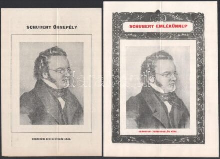 1929 Schubert emlékünep emléklap 4 + 1 p.
