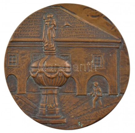 Renner Kálmán (1927-1994) 1972. 'Sopron - Scarbantia - Semproniu - Ödenburg' bronz emlékérem (90mm) T:1- patina