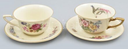 2 személyes Rosenthal Ivory reggeliző készlet. Matricás, jelzett, minimális kopással, egyik csészén repedéssel