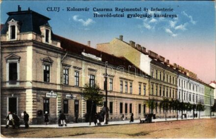 1940 Kolozsvár, Cluj; Casarma Regimentul 83 Infanterie / Honvéd utcai gyalogsági laktanya / infantry barracks + '1940 Kolozsvár visszatért' So. Stpl. (EB)