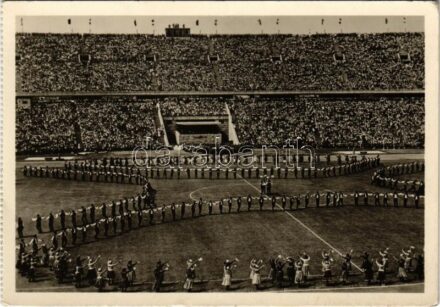 Budapest XIV. A Népstadion ünnepélyes megnyitója. Gink Károly felvétele. Képzőművészeti Alap Kiadóvállalat / Festive inauguration of the People's Stadium (EK)