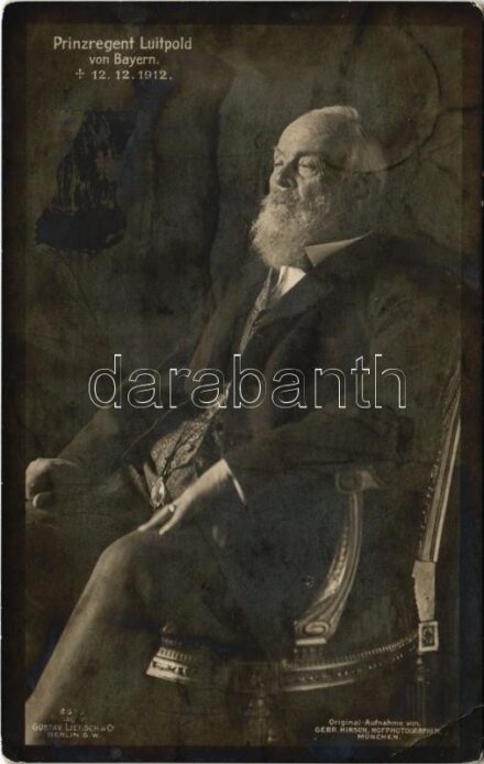 1914 Prinzregent Luitpold von Bayern 12. 12. 1912. / Luitpold bajor királyi herceg gyászlapja / Luitpold, Prince Regent of Bavaria. obituary card (EK)