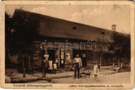Bábonymegyer (Somogy), Lukács Imre vegyeskereskedése és vendéglője és szatócs üzlete (Rb)