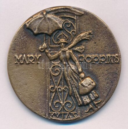 Kutas László (1936-) DN 'Mary Poppins' Br névjegyérem (41,5mm) T:1-