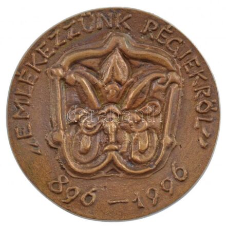 1996. ' 'Emlékezzünk régiekről' 896-1996 - Kőbányai Evangélikus Egyház' Br emlékérem (59mm) T:1-