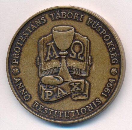 1994. 'Protestáns Tábori Püspökség - Istenért és Hazáért' Br emlékérem (42,5mm) T:1