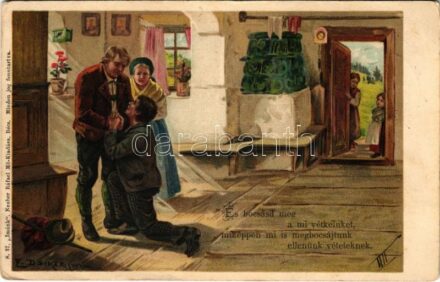 1900 És bocsásd meg a mi vétkeinket... Neuber Rafael Mű-Kiadása 'Imánk' S. 37. litho s: E. Döcker jun. (EB)