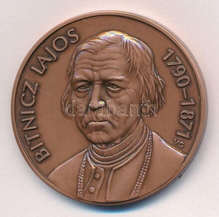 Varga Géza (1951-) 2011. 'Bitnicz Lajos 1790-1871 / MÉE 41. Vándorgyűlése - 2011. augusztus 5-7. - Szombathely' kétoldalas bronz emlékérem (42,5mm) T:1-
