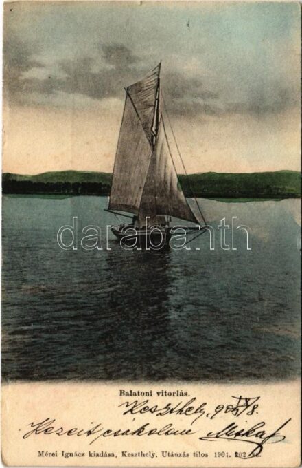 1903 Balaton, vitorlás. Mérei Ignác 1901. 202.