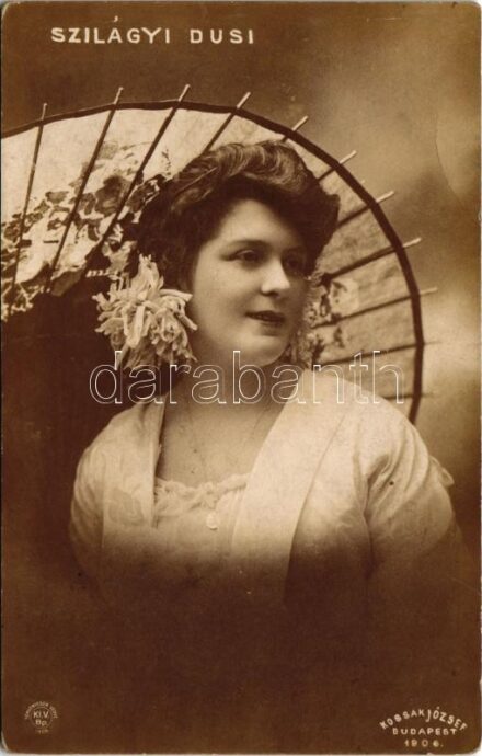 1906 Szilágyi Dusi. Kossak József (Budapest) felvétele. Oranotypie (fa)