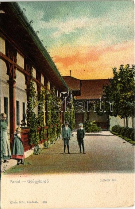 Parád-gyógyfürdő, Juliette lak, villa. Klein Mór kiadása (EK)