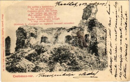 1903 Csobánc, vár. Mérei Ignác 89. (EK)