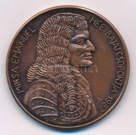 Bartos Endre (1930-2006) 1987. 'MÉE Baja - Miksa Emanuel / IV. Mohamed' bronz emlékérem (42,5mm) T:1