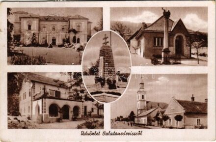 1950 Balatonederics, Hősök szobra, emlékmű (EK)