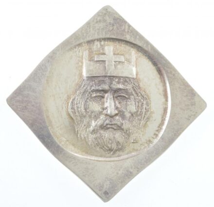 Lapis András (1942-) 1988. 'I. István 975?-1038 - Szegedi Éremgyűjtők' Ag csegely emlékérem (17,22g/0.835/32x33mm) T:1- Adamo SG21