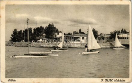 1941 Siófok, MAC (Magyar Atlétikai Club) klubháza, vitorlások (EK)
