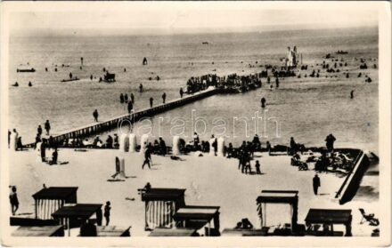 1950 Siófok, Strand, fürdőzők (EK)