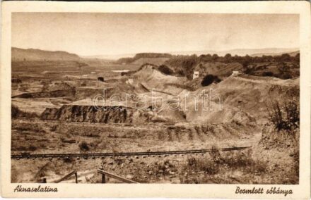 Aknaszlatina, Akna Slatina, Slatinské Doly, Szolotvino, Solotvyno; Beomlott sóbánya / collapsed salt mine (EK)