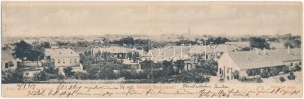 1901 Érsekújvár, Nové Zámky; Conlegner J. és fia kiadása. Két részes kihajtható panorámalap / 2-tiled folding panoramacard (fl)